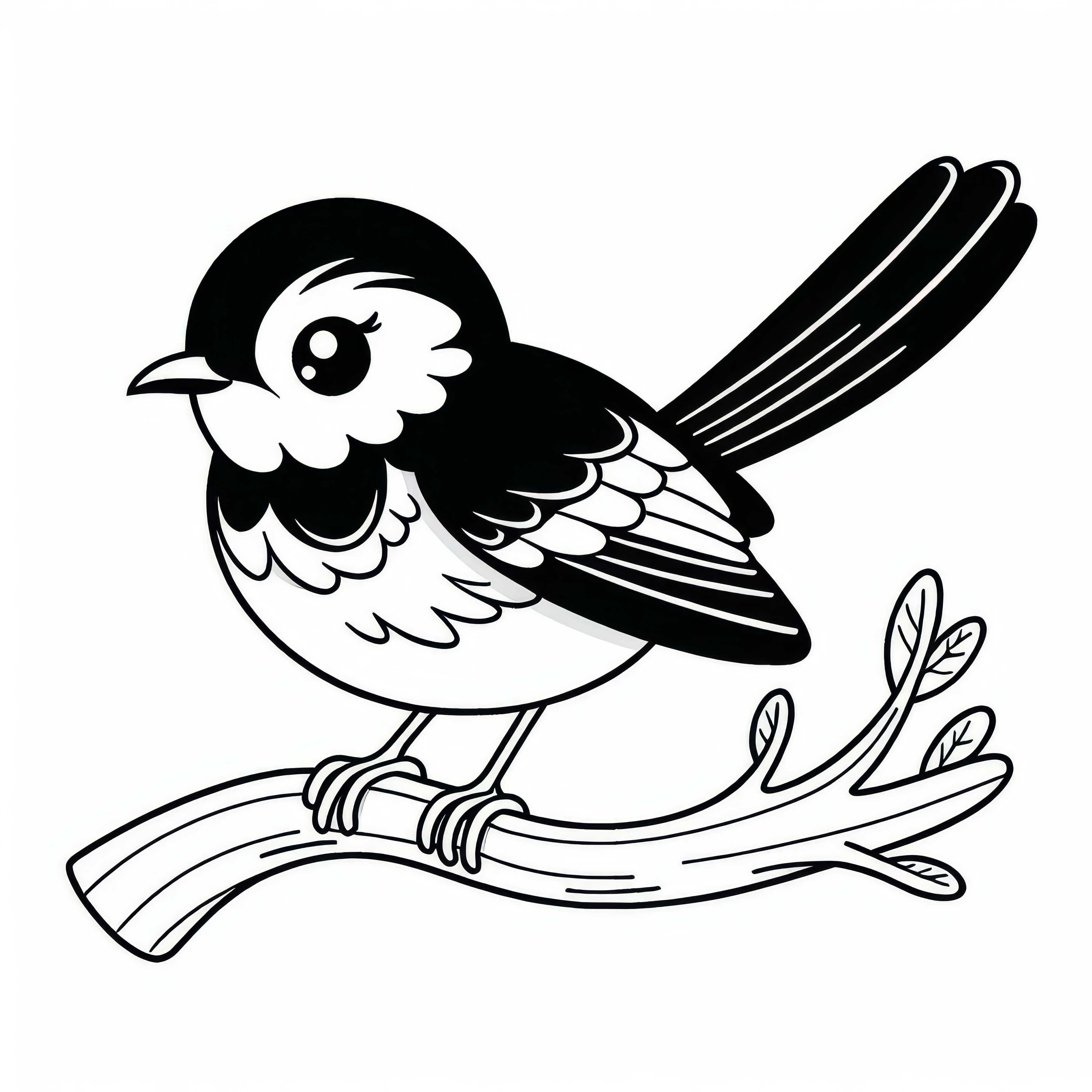 Shama Thrush – White Rumped Shama – Bird from Asia – Free coloring page Schamadrossel – White Rumped Shama – Bird from Asia – Free coloring page