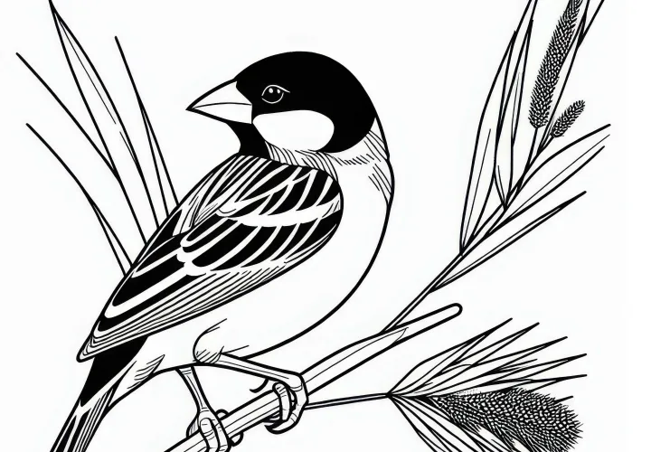 Bengalensegundo e Baya-tecelão – Desenho para colorir de aves da Ásia