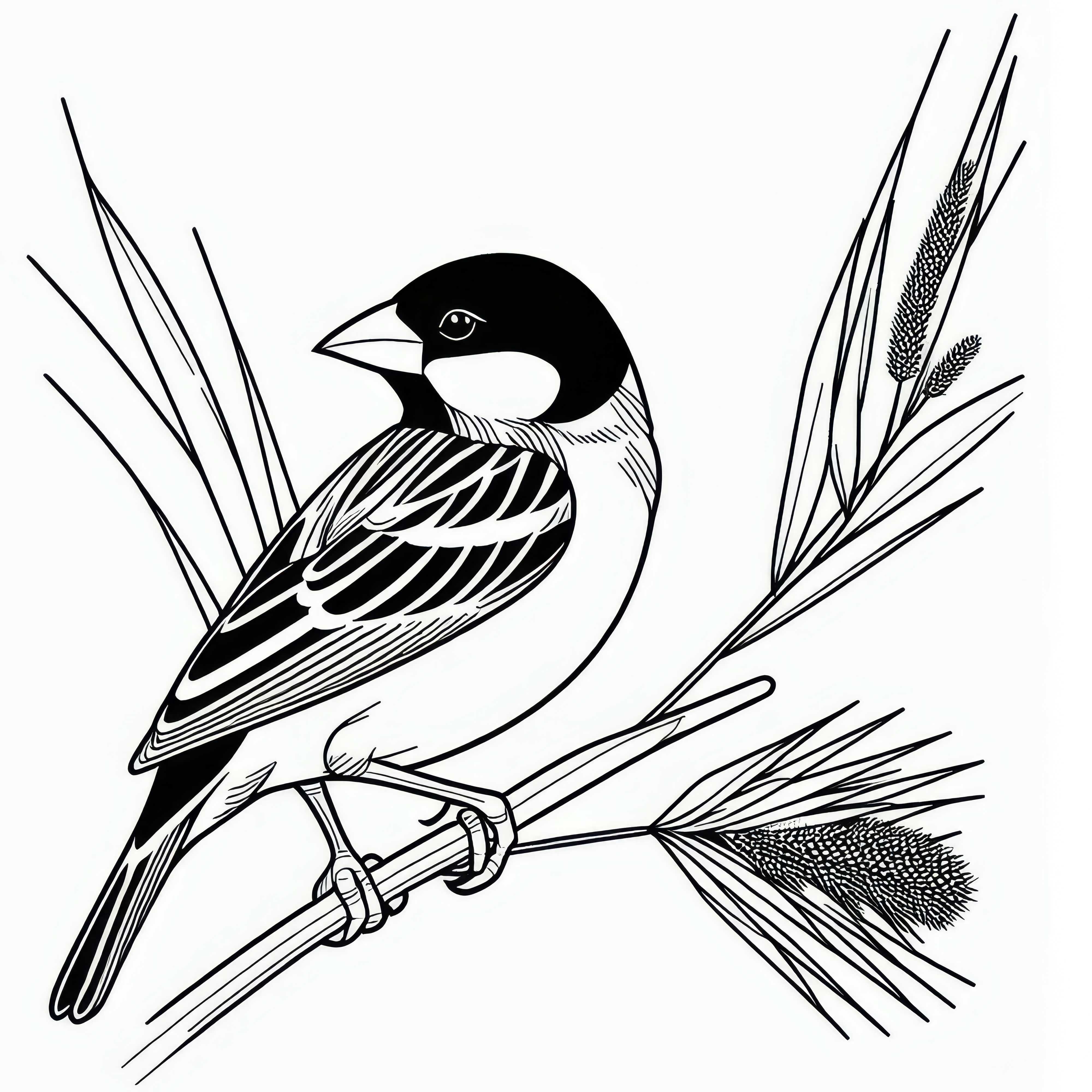 Bengalese Sparrow and Baya Weaver – Coloring page for birds from Asia Bengalese Sparrow and Baya Weaver – Coloring Page for Birds from Asia