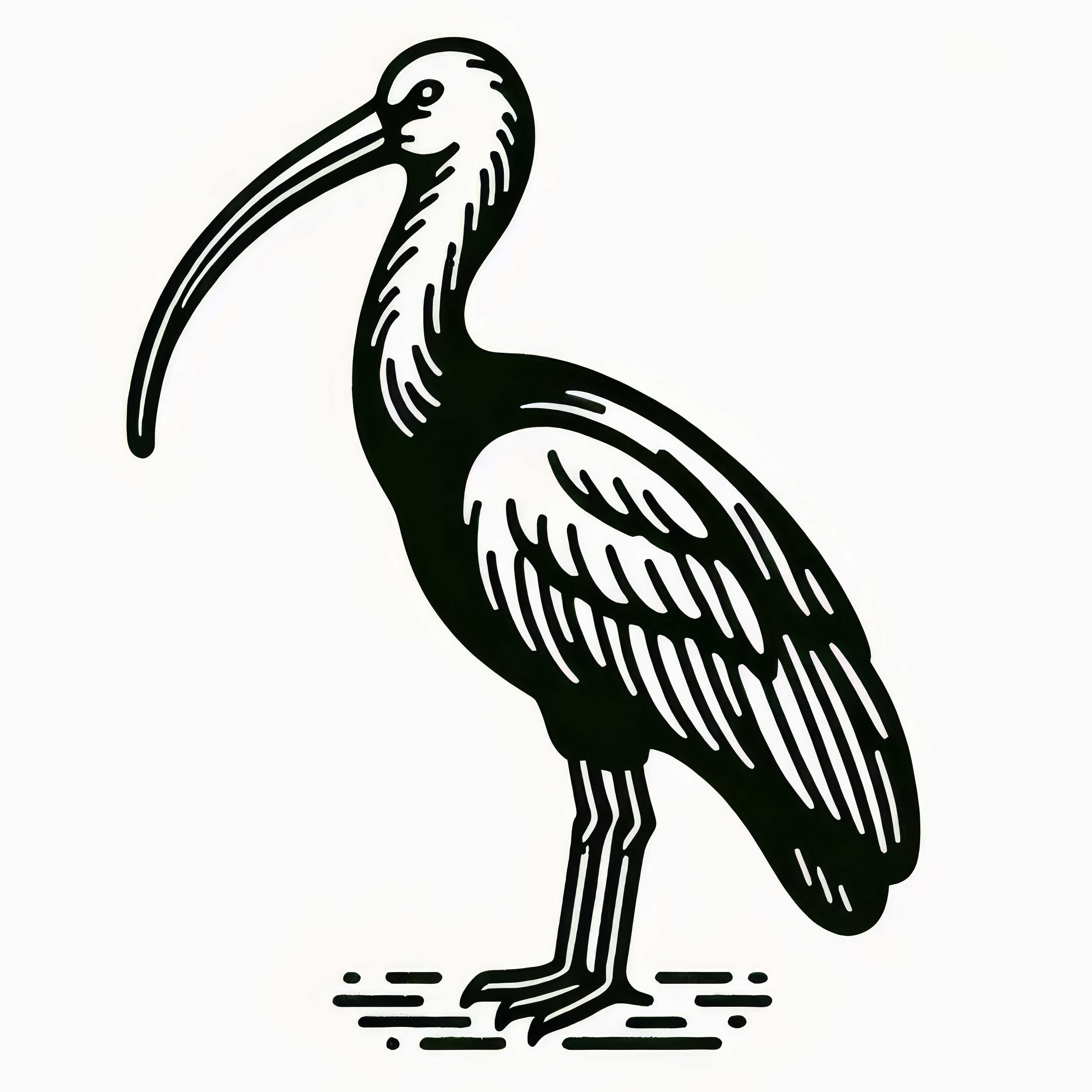 Red Avocet and Scarlet Ibis – Bird Coloring Template for Asia Red Shoveler and Scarlet Ibis – Bird Coloring Template for Asia