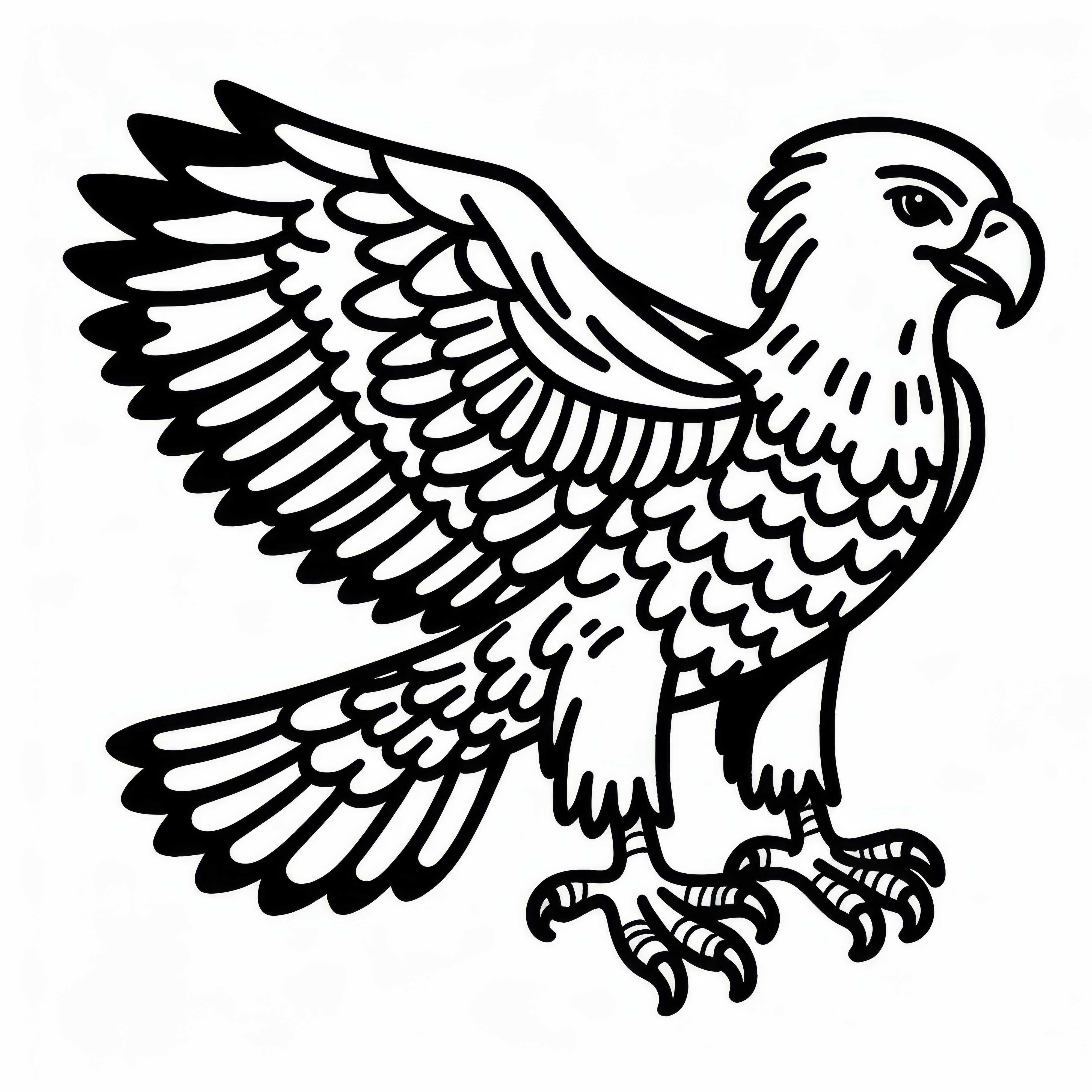 White-bellied Sea Eagle – Coloring Page for Birds in Asia White-bellied Sea Eagle – Coloring page for birds in Asia