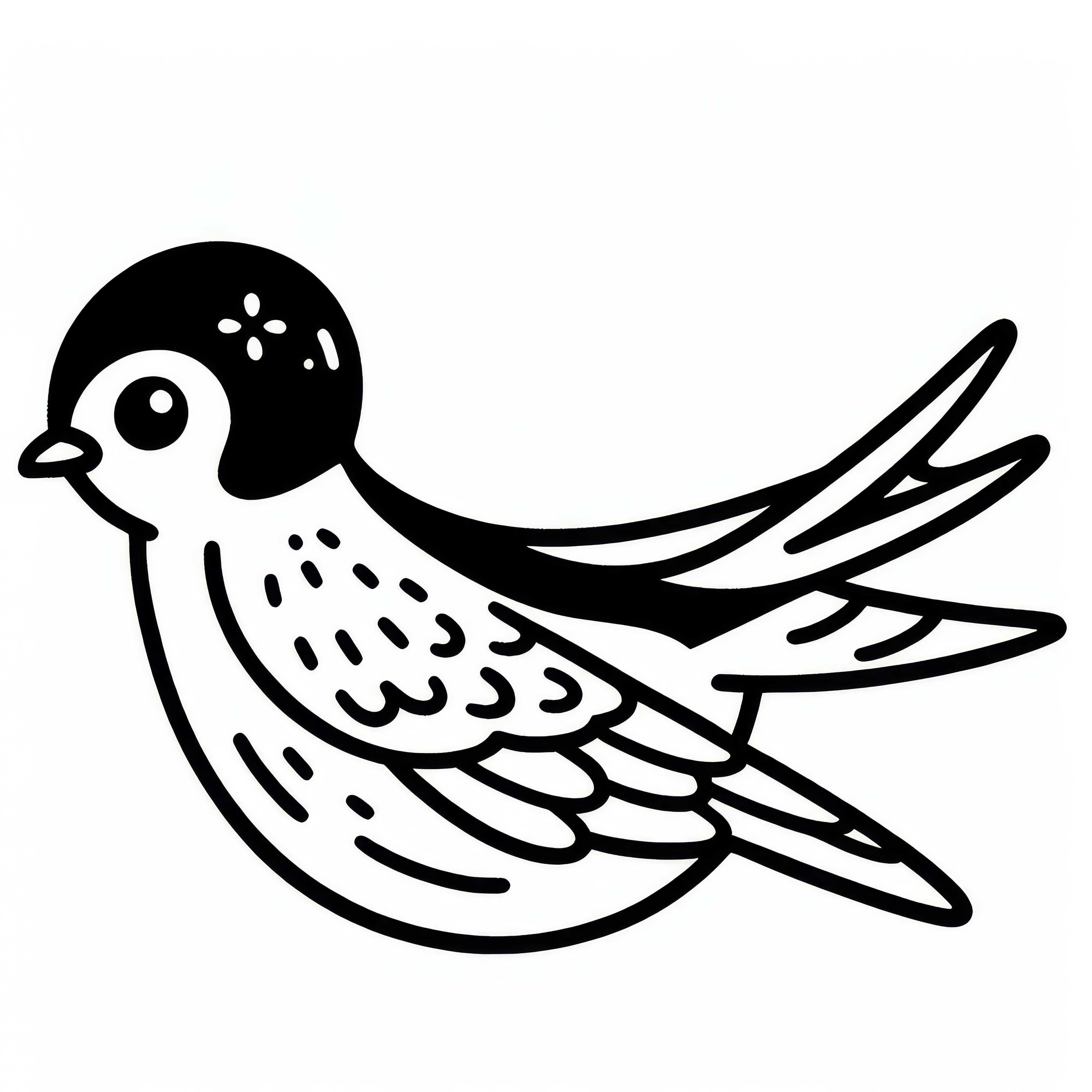 Barn Swallow: Bird from Asia – Free coloring page Barn Swallow: Bird from Asia - Free coloring page