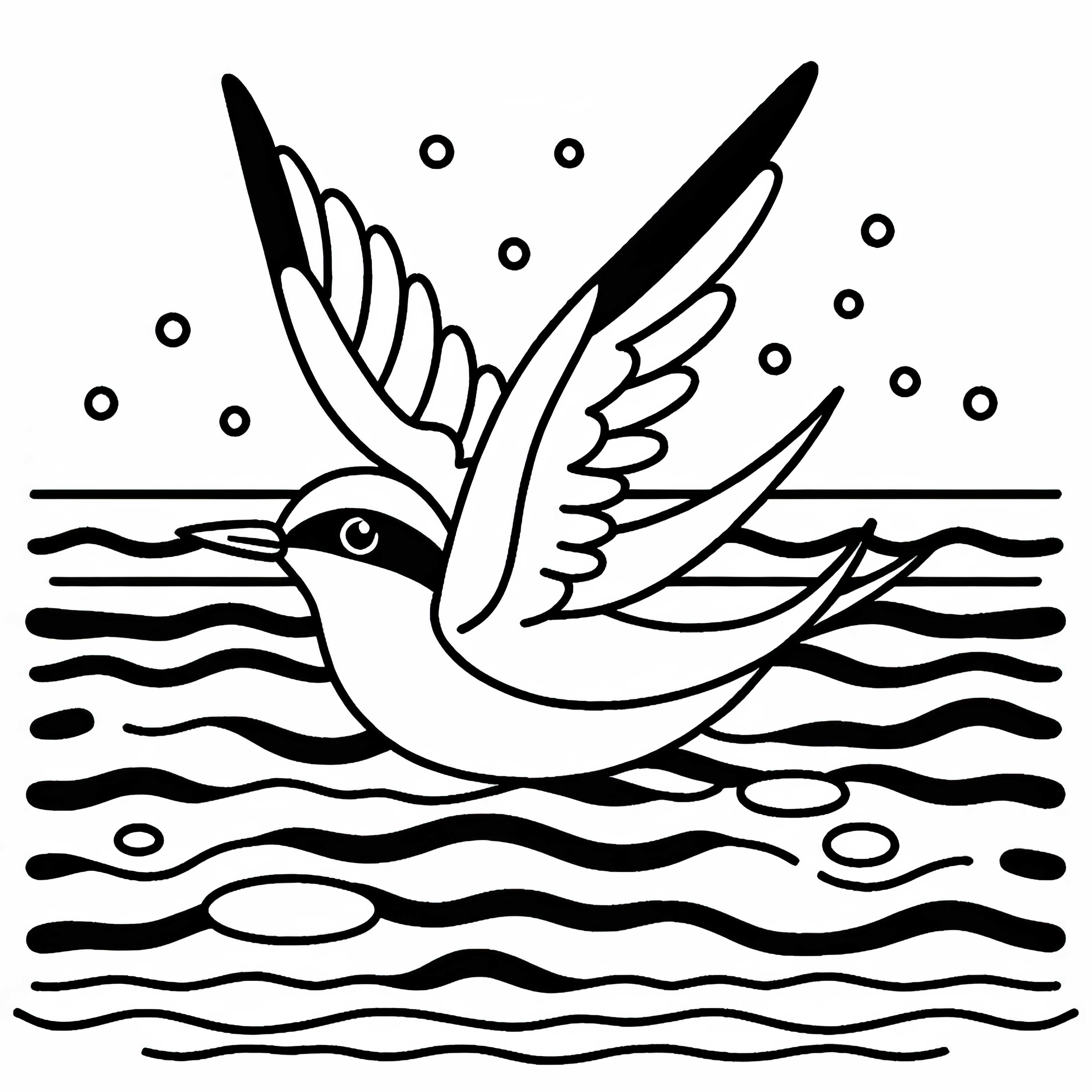 River tern: Coloring page for birds from Asia River tern: Coloring page for birds from Asia