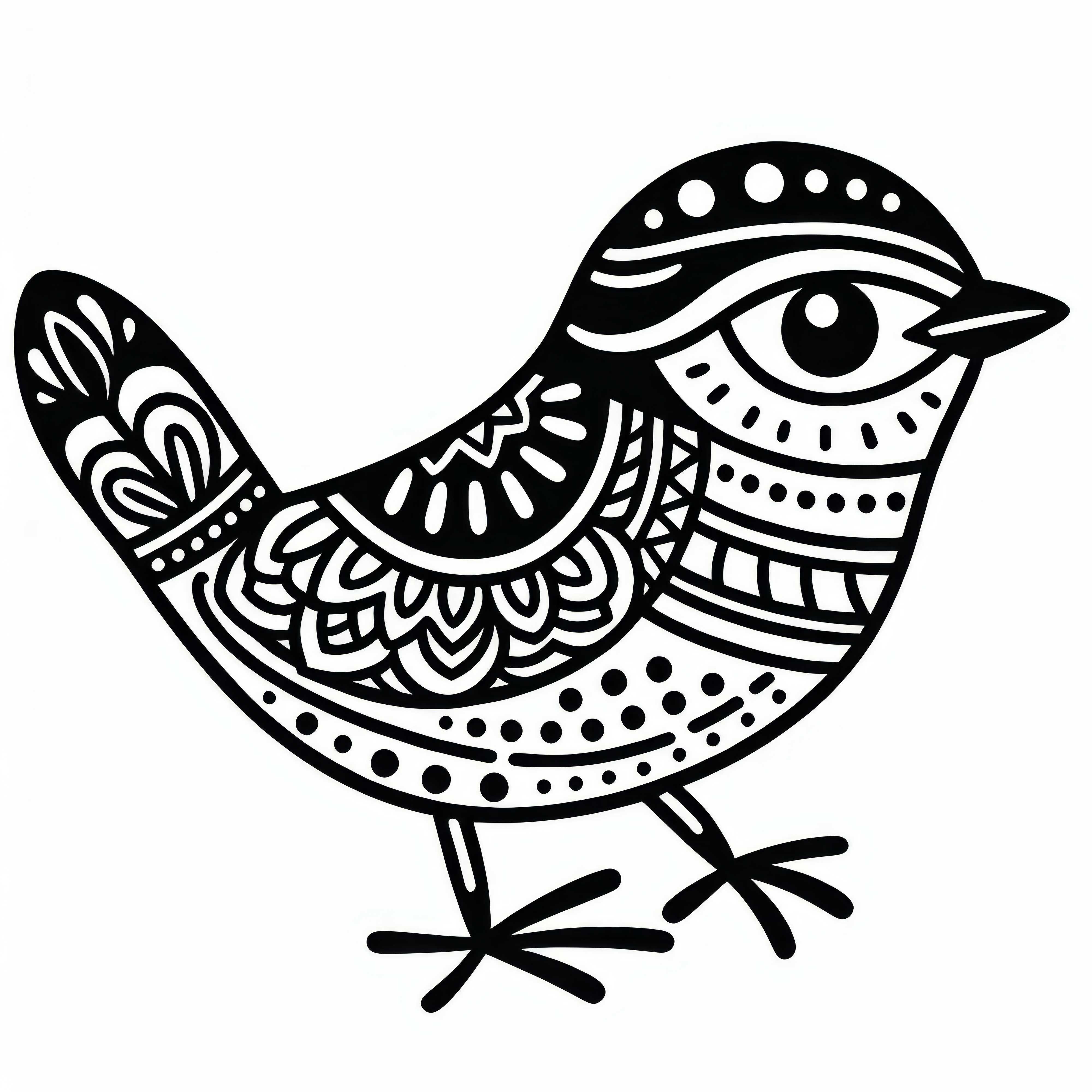 Wave Crest Elf Indian Pitta Bird Asia Coloring Page Free