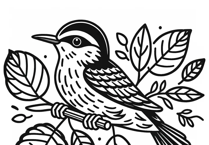 Papagaio anão de fogo e beija-flor de peito de fogo como imagem para colorir de aves na Ásia