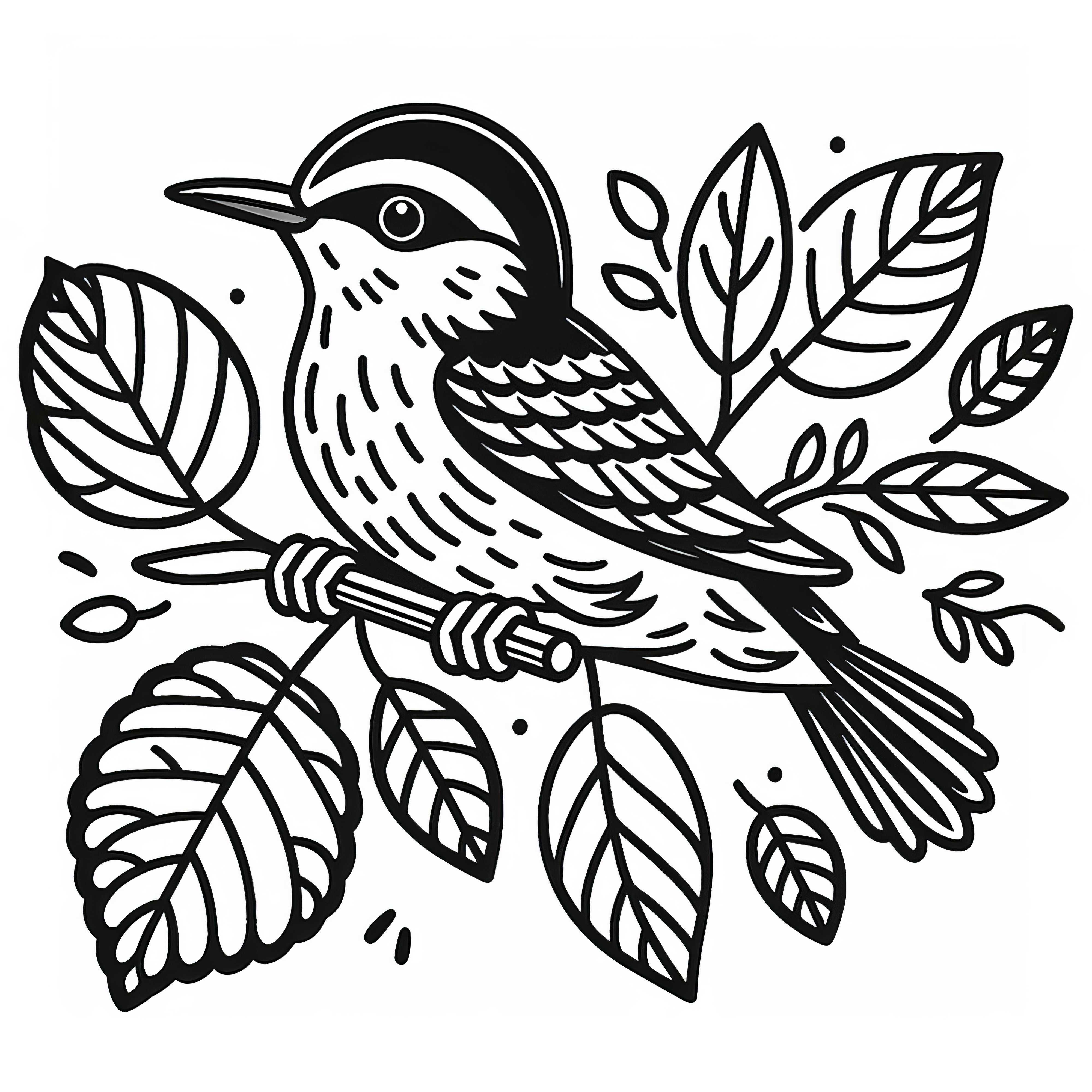 Firejawed Parrotlet and Fire-breasted Flowerpecker as a coloring page for birds in Asia Fire-wanged Parrotlet and Fire-breasted Flowerpecker as a coloring page for birds in Asia