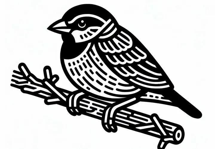 Risanka ptiča tkanca za otroke