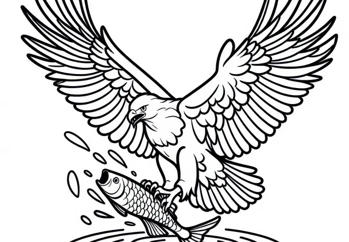 Kričavi orel: Afriški ribji orel – ptica iz Afrike kot brezplačna barvna predloga