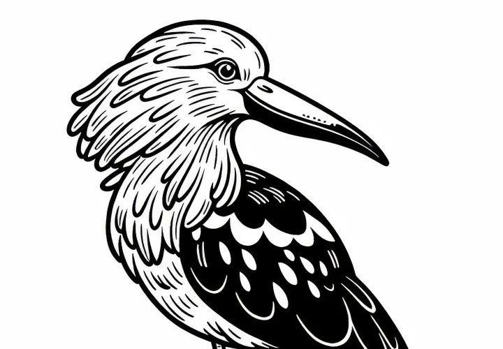 Hammerkopf Hamerkop ptica iz Afrike – slika za barvanje brezplačno