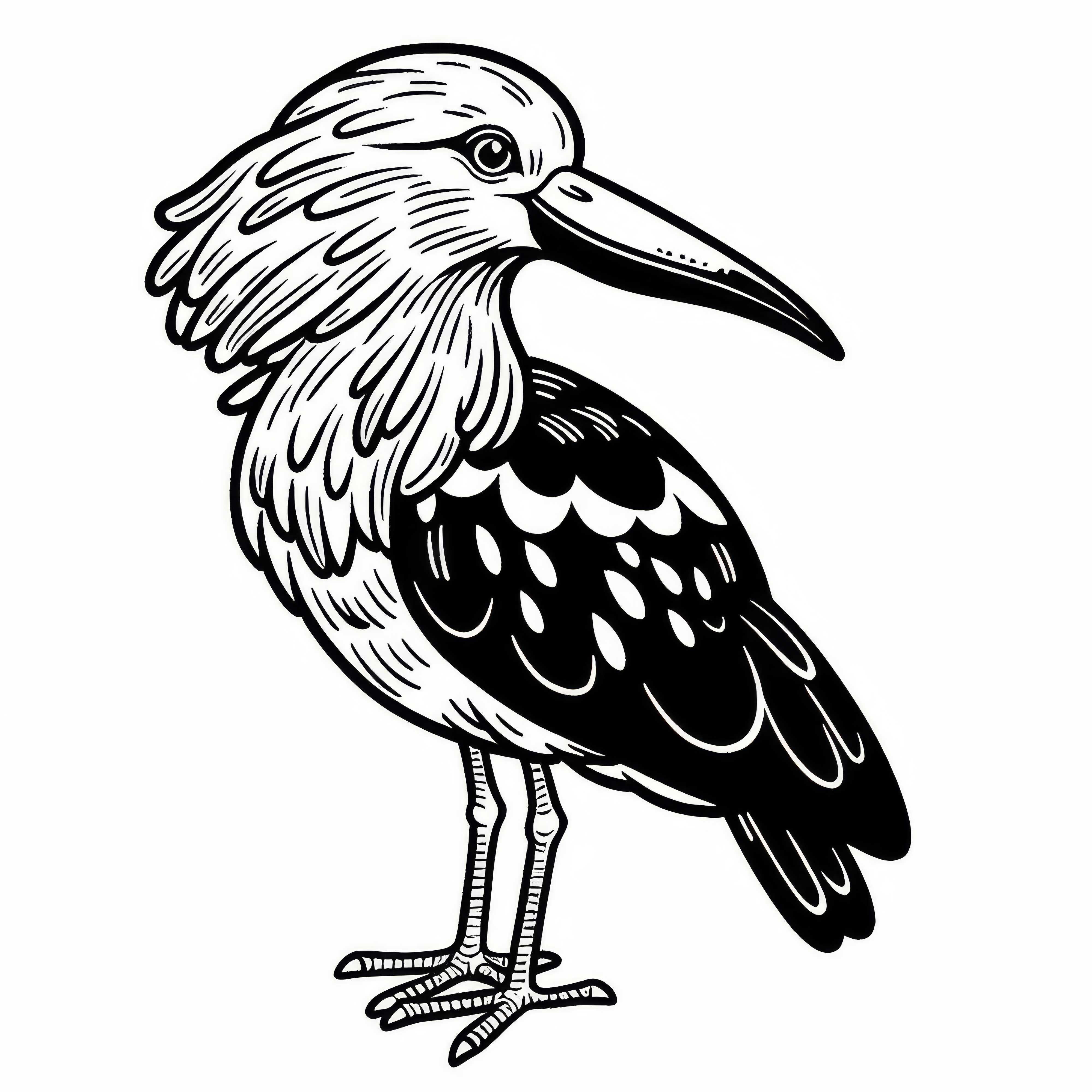 아프리카의 해머코프 새 - 무료 색칠하기 그림