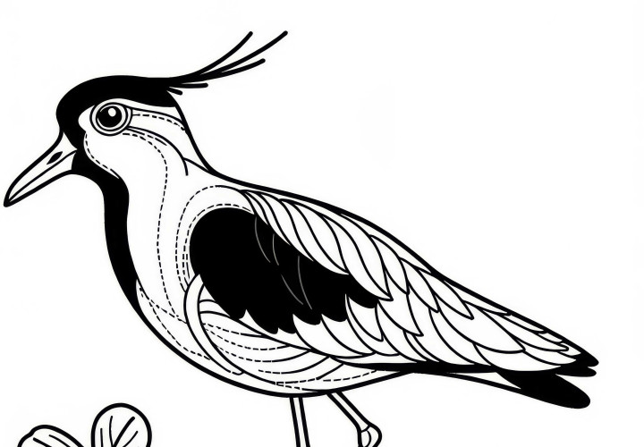 Spornkiebitz fargeleggingsbilde: Gratis fargeleggingsmal for fugl fra Afrika