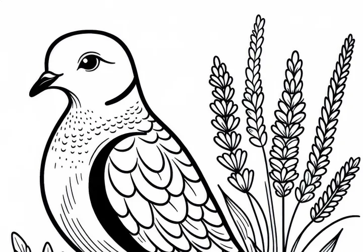 Kaptaube - Namaqua pige - ptica v Afriki - brezplačna barvna predloga