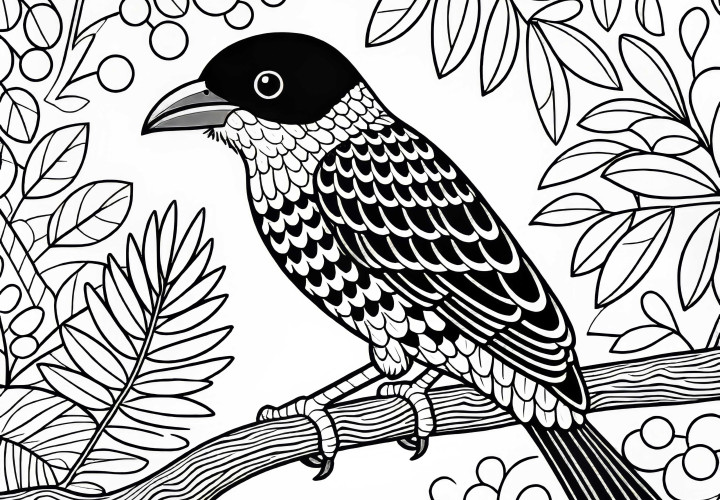 Хонганзейгер Большой медосос Птица Африка Раскраска Бесплатно