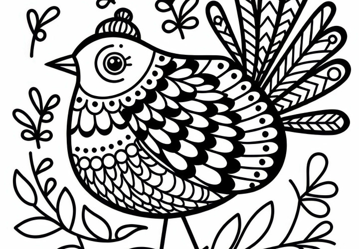 Plamen Weaver in Rdeči škof ptica v Afriki – Predloga za barvanje