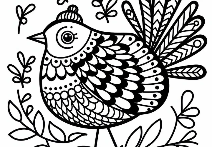 Plamen Weaver in Rdeči škof ptica v Afriki – Predloga za barvanje