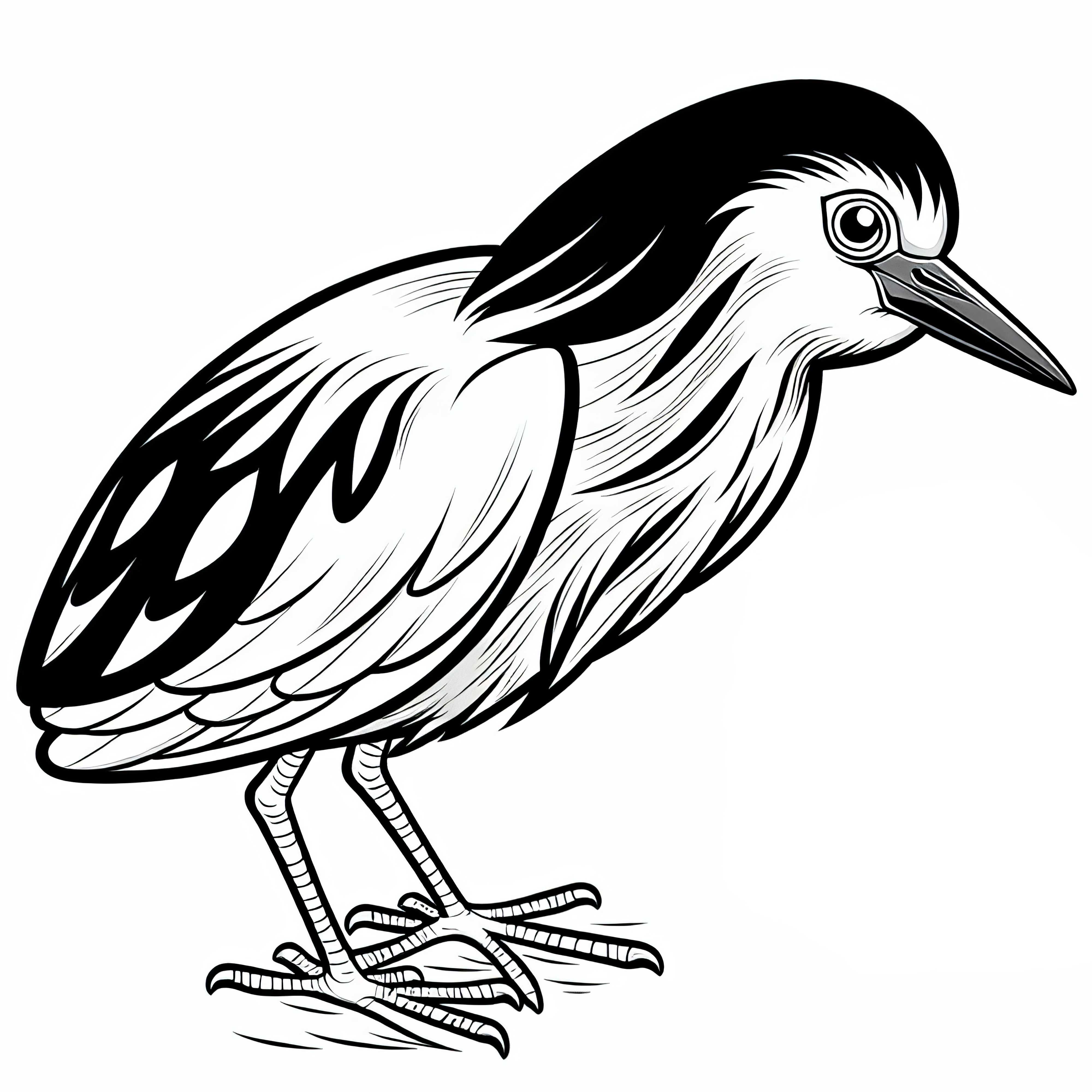 Braunkj&oslash;lheron &ndash; Squacco Heron &ndash; Fuglen &ndash; Afrika &ndash; Fargeleggingsbilde &ndash; Gratis