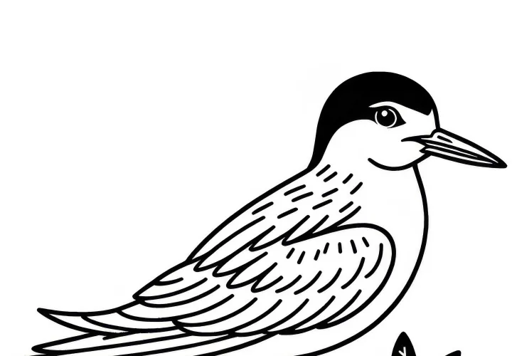 Bela krilna morska ptica – barvna slika ptice iz Afrike za brezplačen prenos