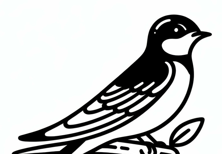 Алый попугайчик – Птица из Африки в качестве бесплатного раскраски