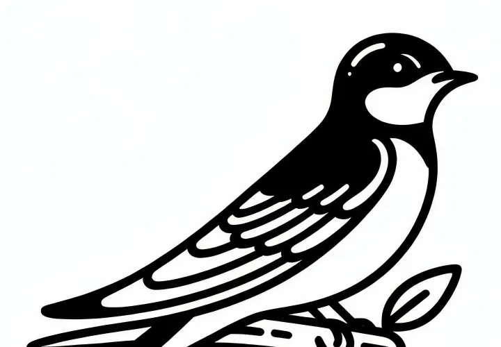 Scharlachbürzelschwalbe – ptica iz Afrike kot brezplačna barvna predloga