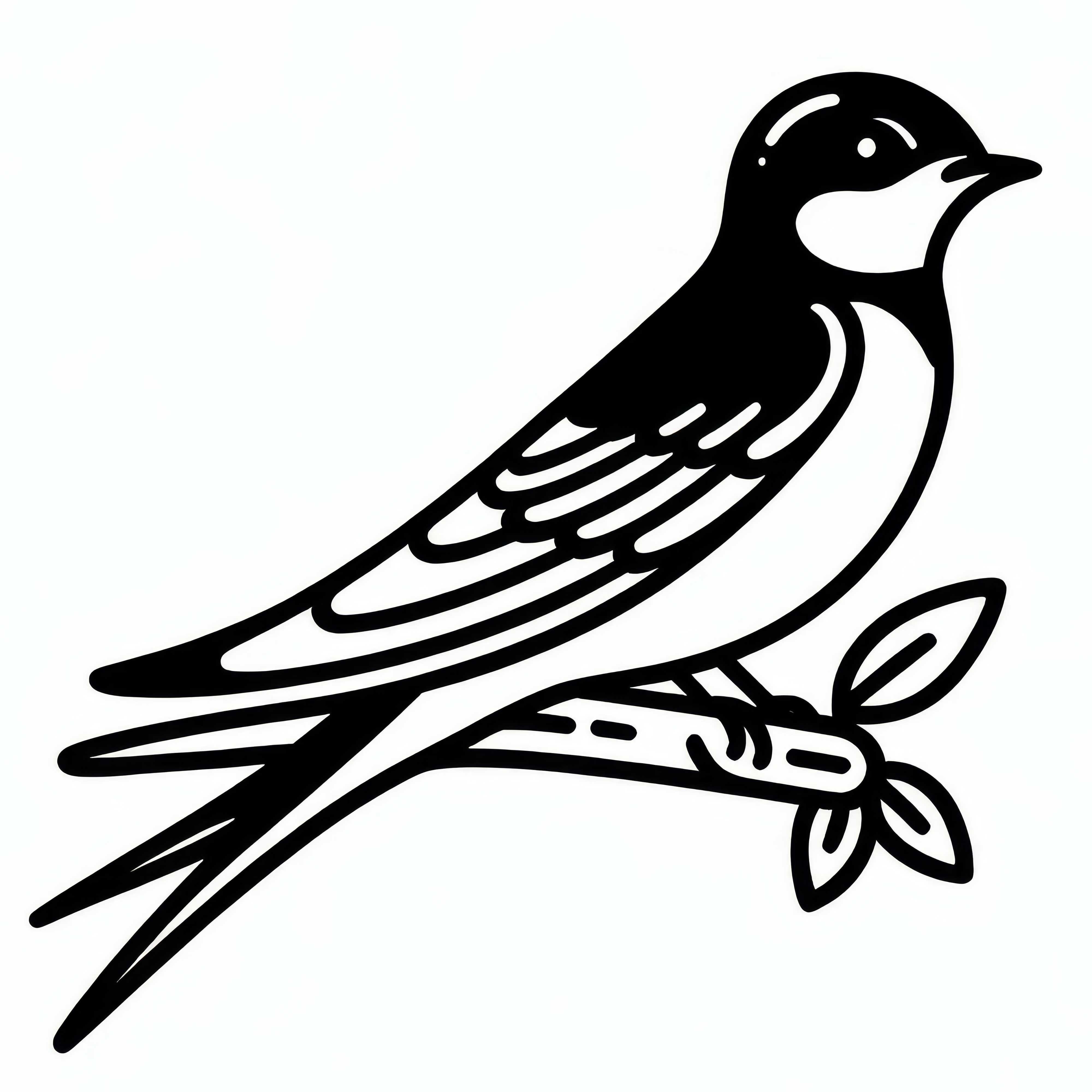 Andorinha-da-barriga-ruiva &ndash; P&aacute;ssaro da &Aacute;frica como modelo de colorir gr&aacute;tis