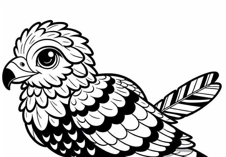 Кактус Батеурер Птица Африка Раскраска Бесплатно