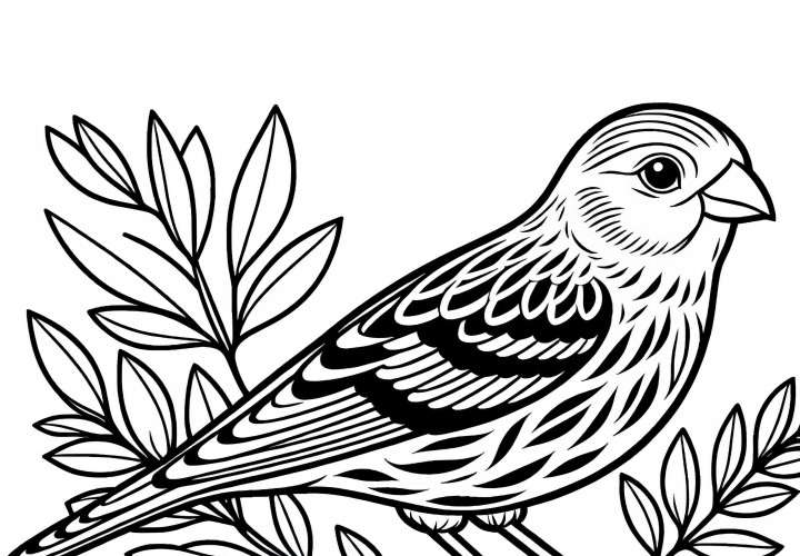 Canary Coloring Page Free