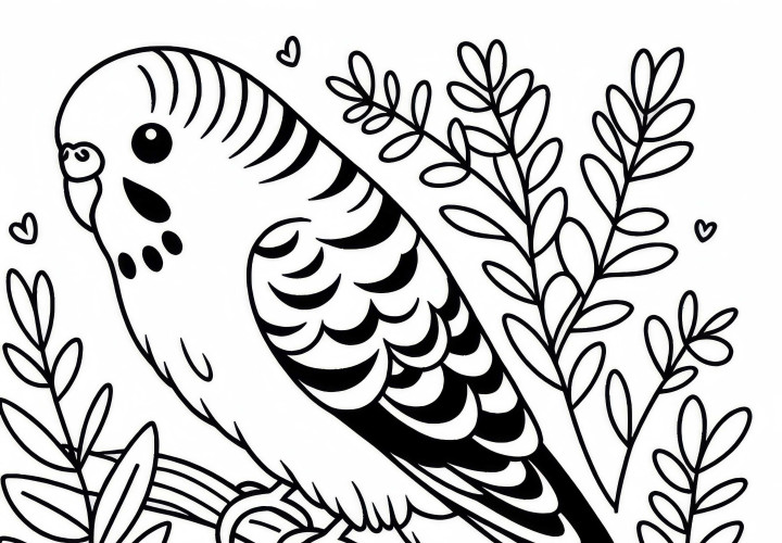 Budgerigar Coloring Template Free: Free Coloring Pictures for Creative Ideas