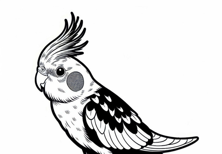 Budgerigar Coloring Page Free