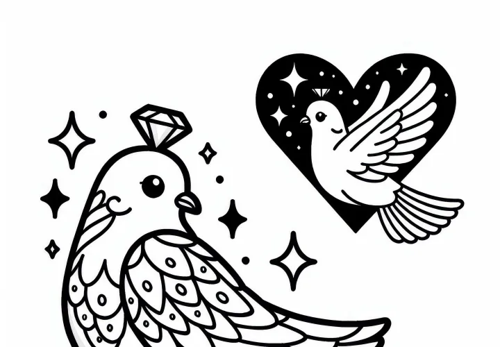 Gyémántgerle kifestőlap ingyenes letöltés