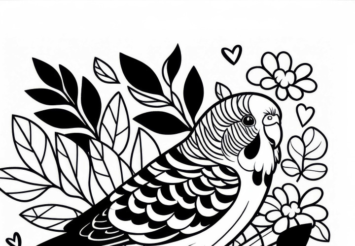 Modello da colorare di finch zebra gratuito