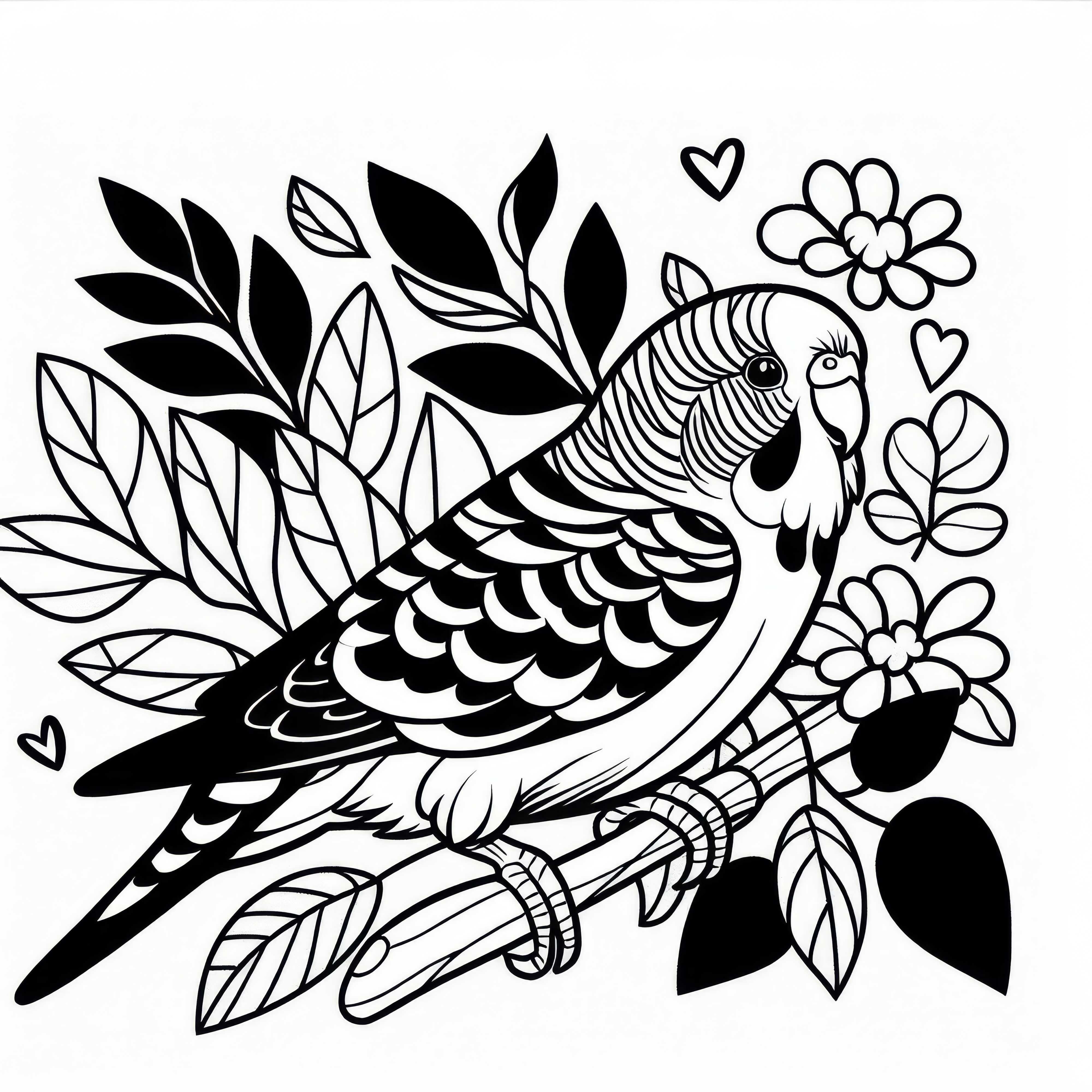 Modello da colorare di canarini zebra gratuito