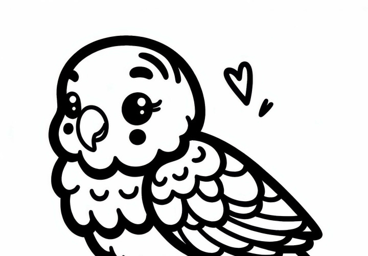 Immagine da colorare di pappagalli Rosella da scaricare gratuitamente