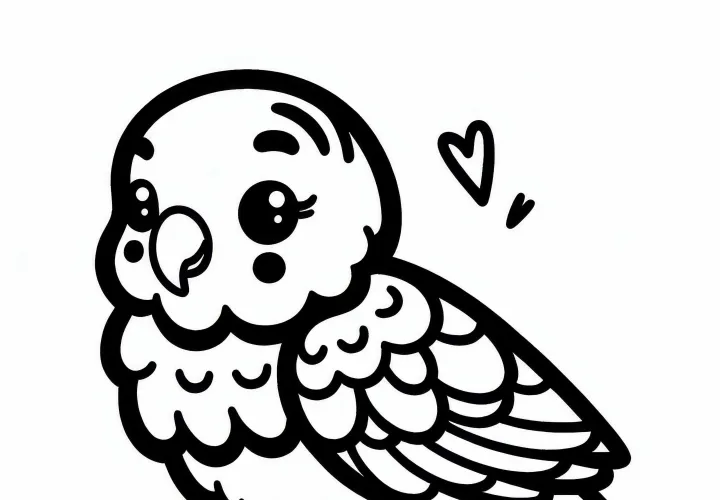 Rosellapapagáj színező kép ingyenes letöltés