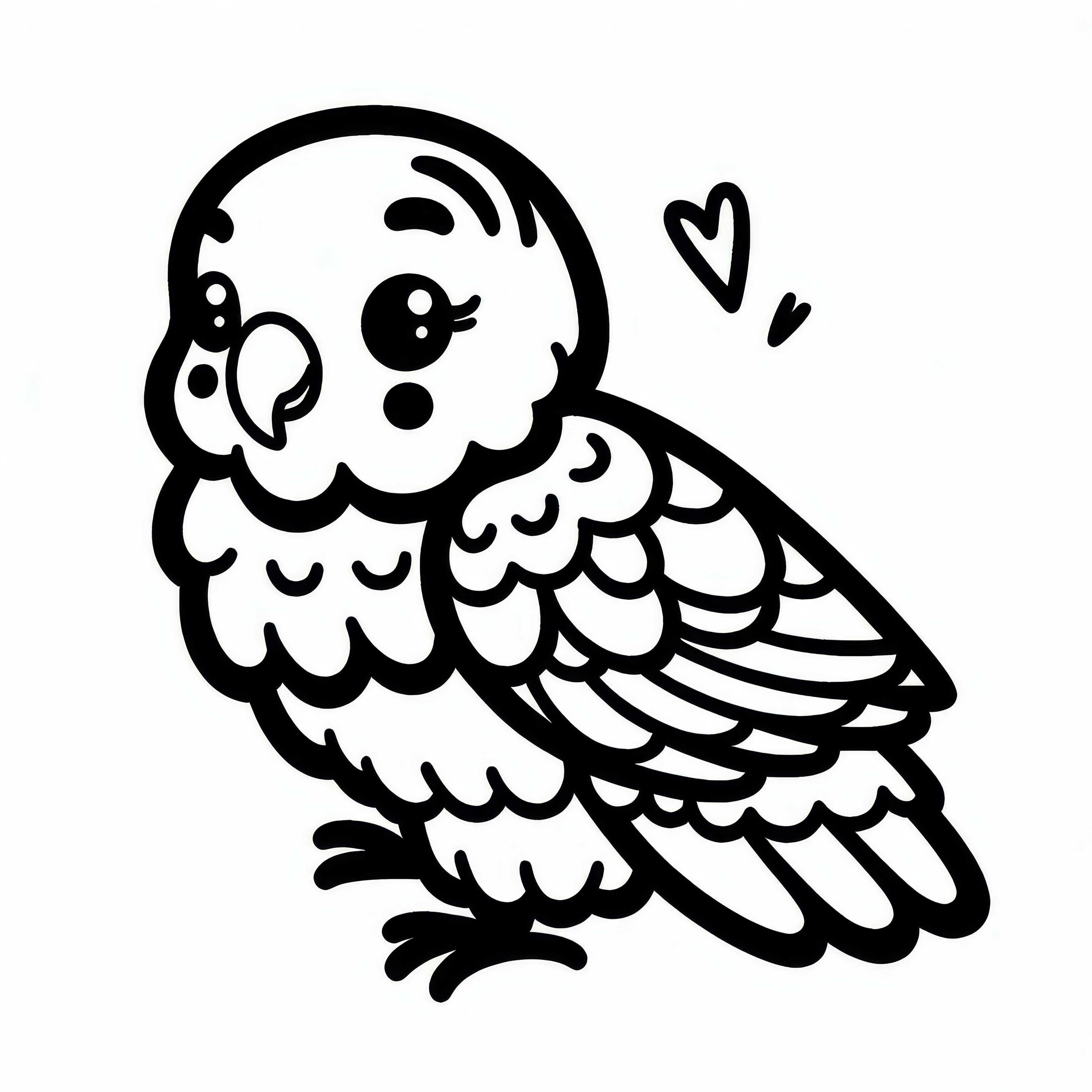 Immagine da colorare di pappagalli rosella scaricabile gratuitamente