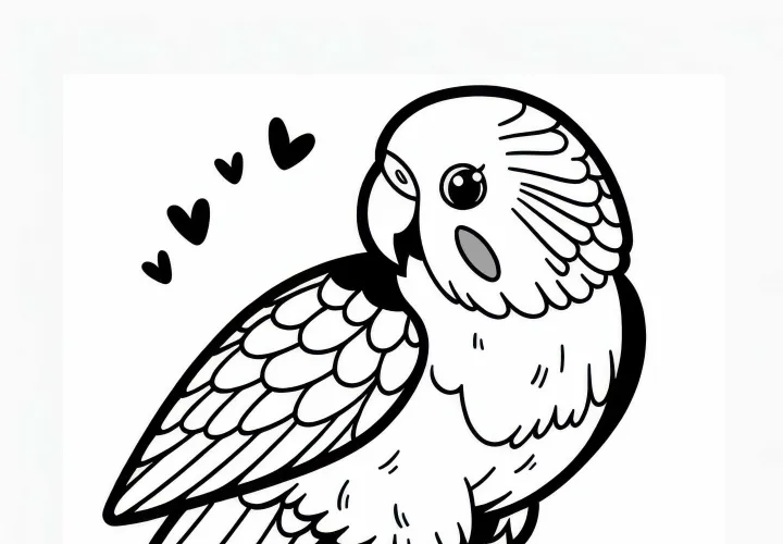 Katharinasittiche színezhető kép ingyen