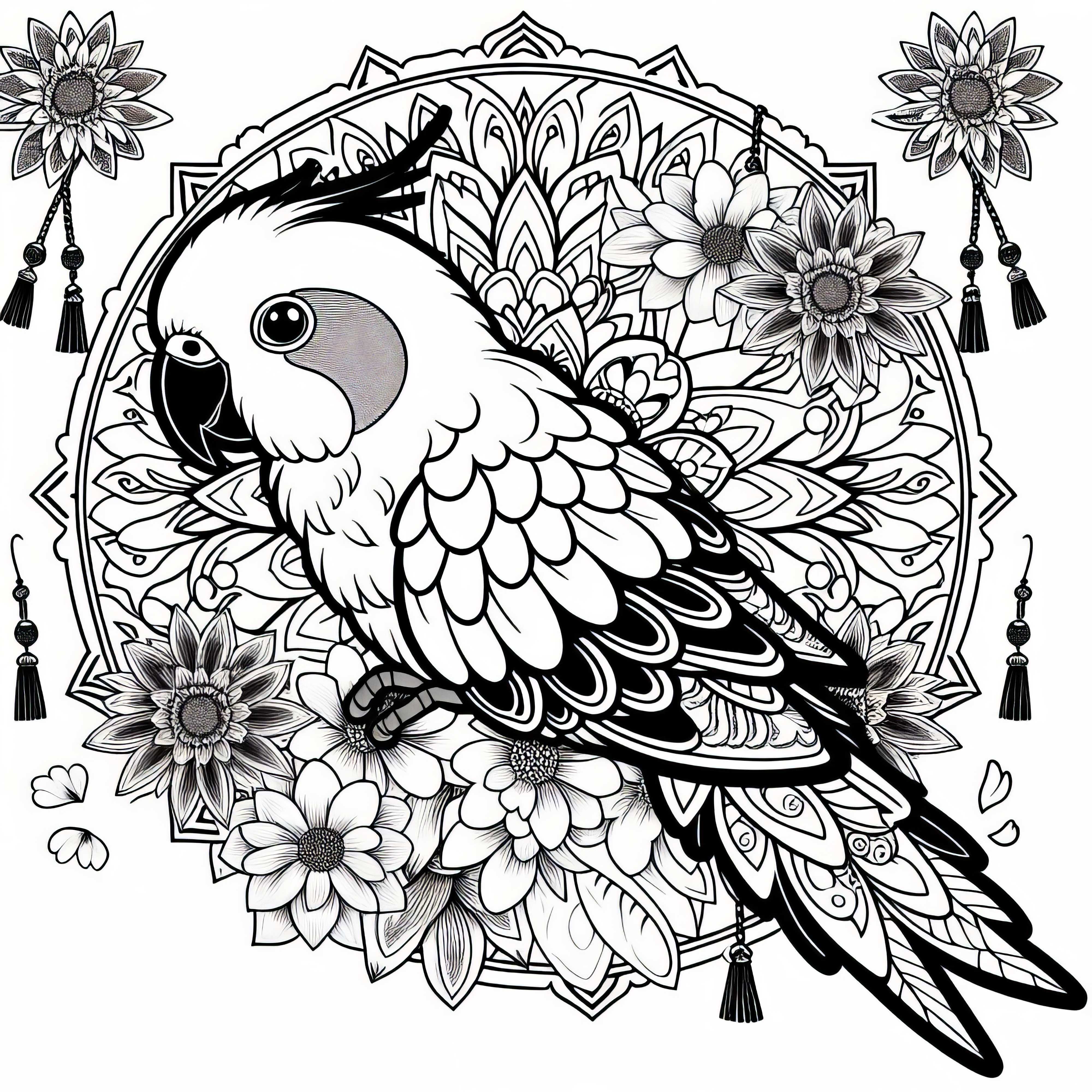 Monk Parakeets Coloring Page Free Monk Parakeets Coloring Page Free