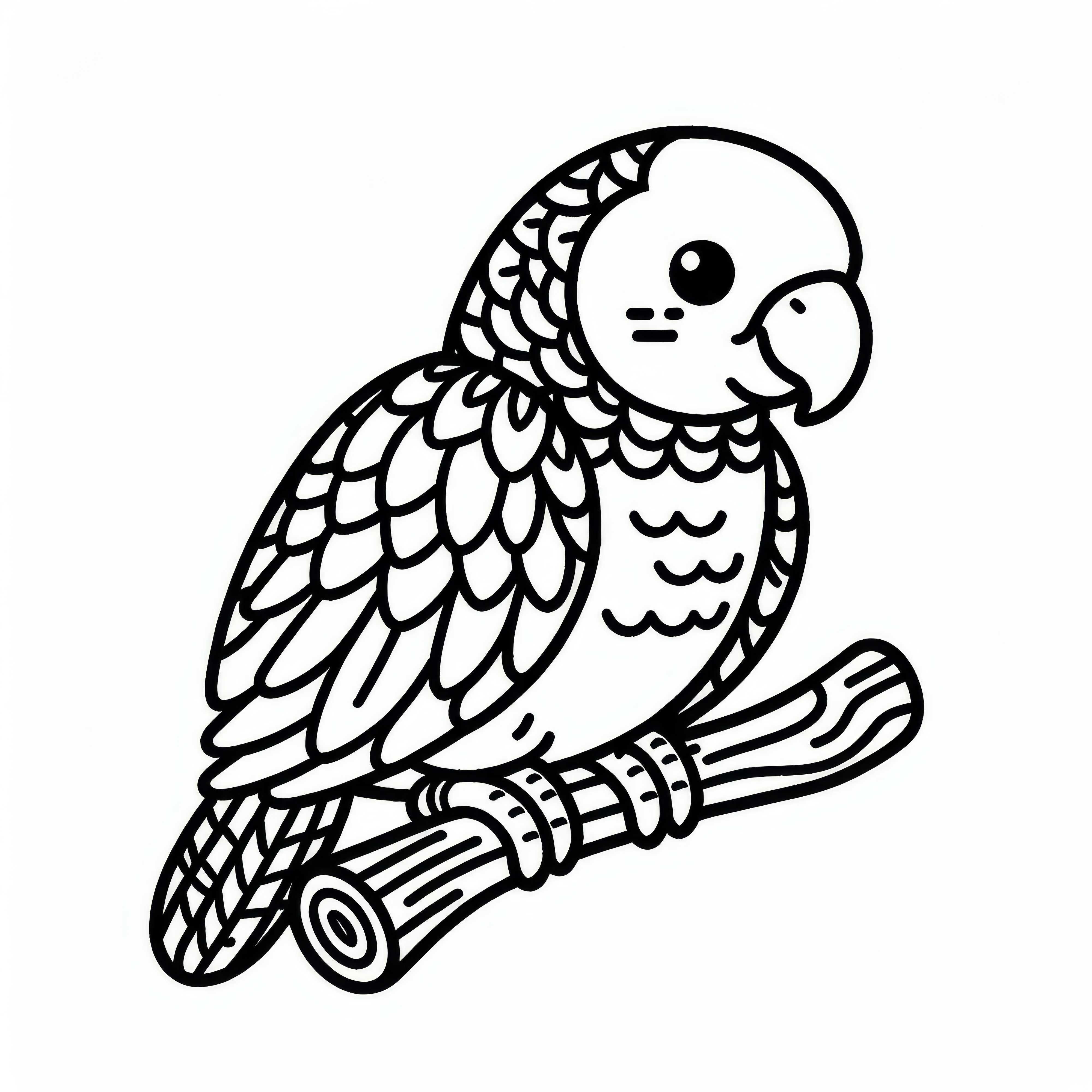 Modello da colorare di Amazzone dal collare blu da scaricare gratuitamente