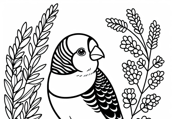 Desenhos para colorir gratuitos de Gouldamadinen