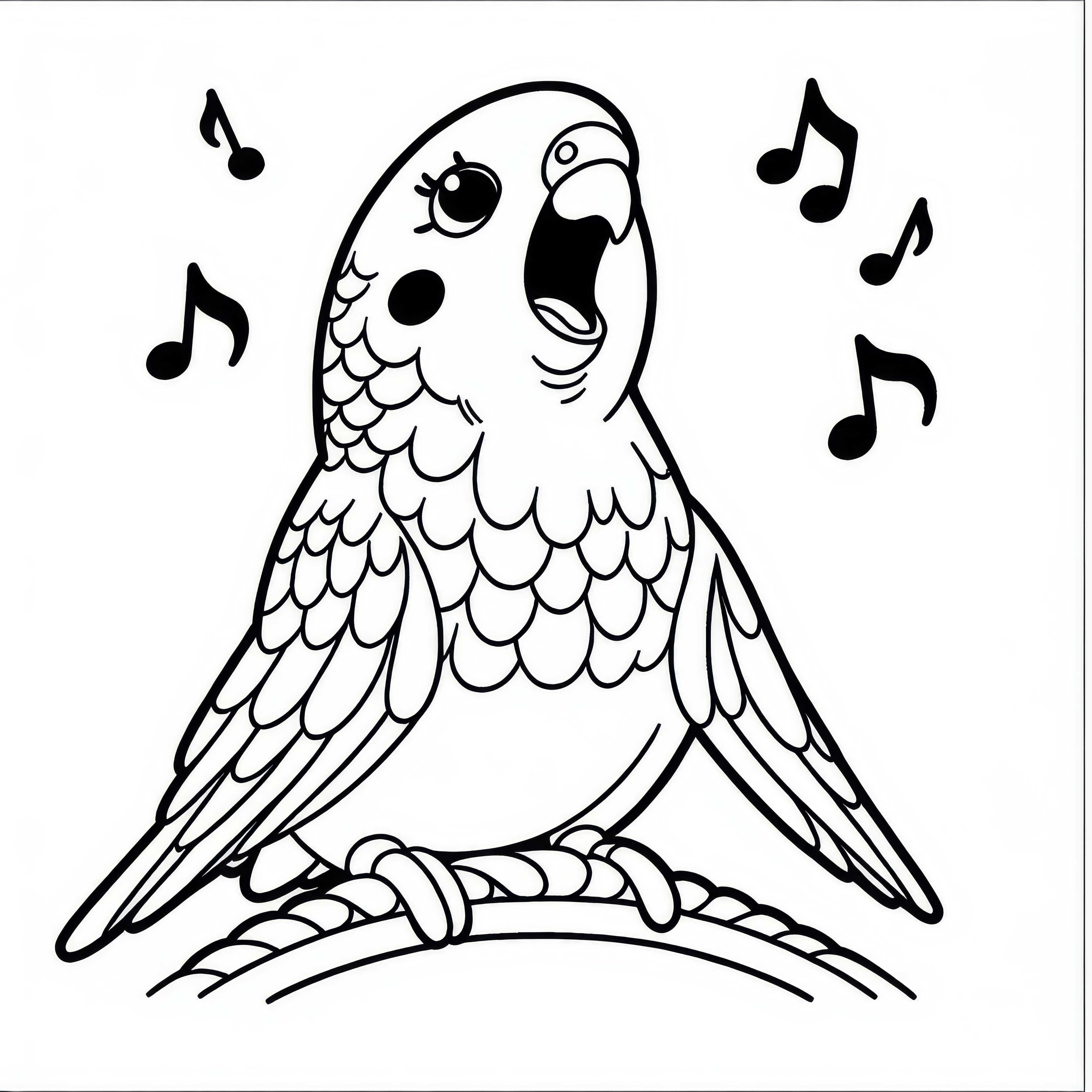 Modello da colorare per canarini gratuito