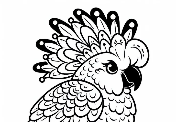 Ingyenes királyi papagáj színező