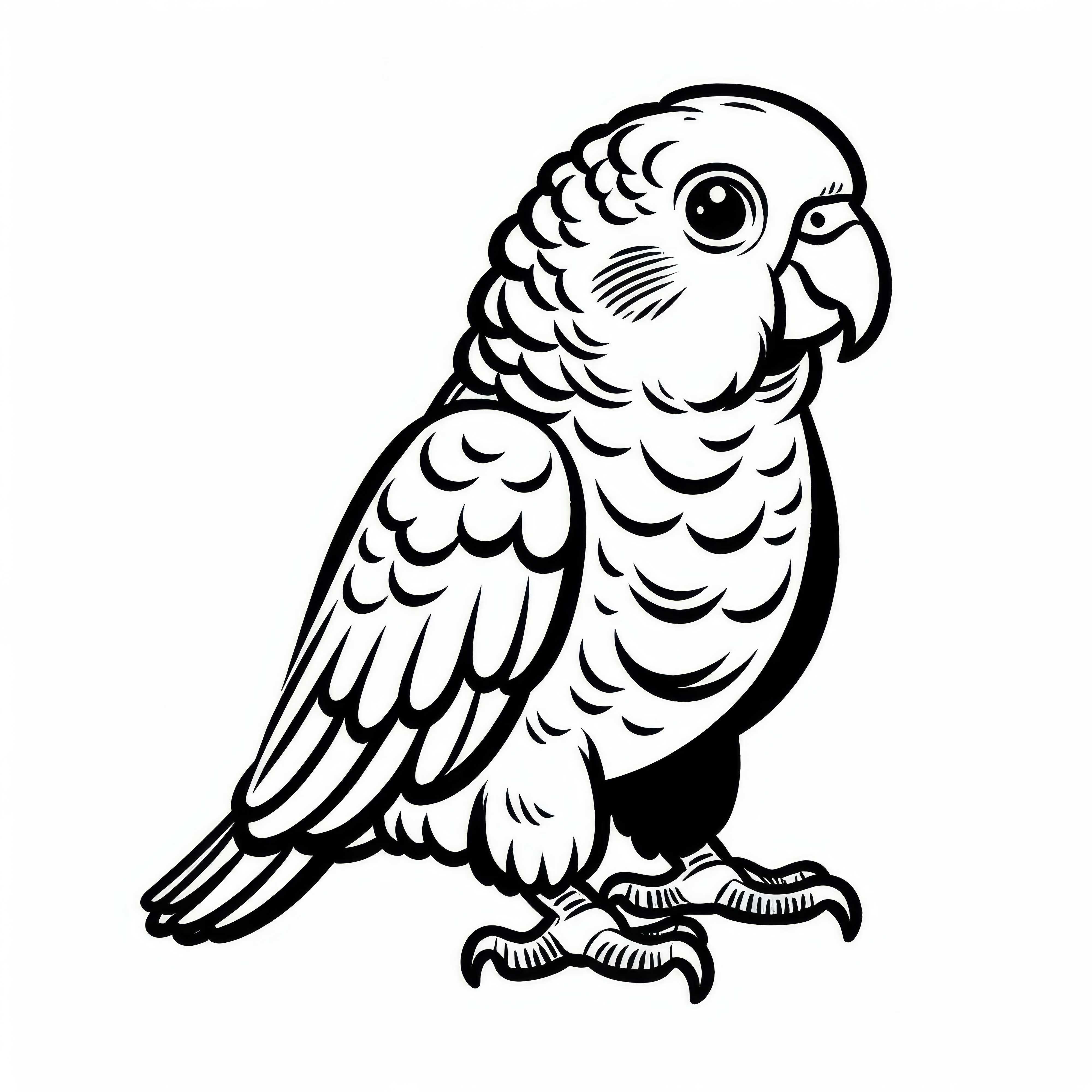 Papagaios de barriga branca Caiques imagem para colorir gr&aacute;tis