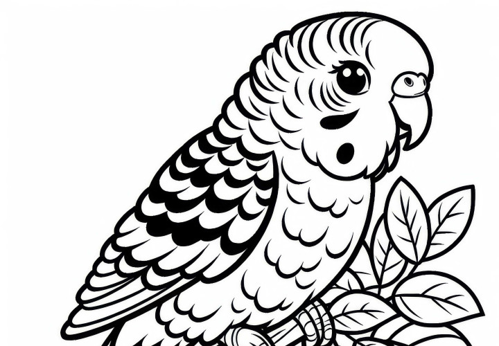 Pintura para colorir de periquitos de swining grátis