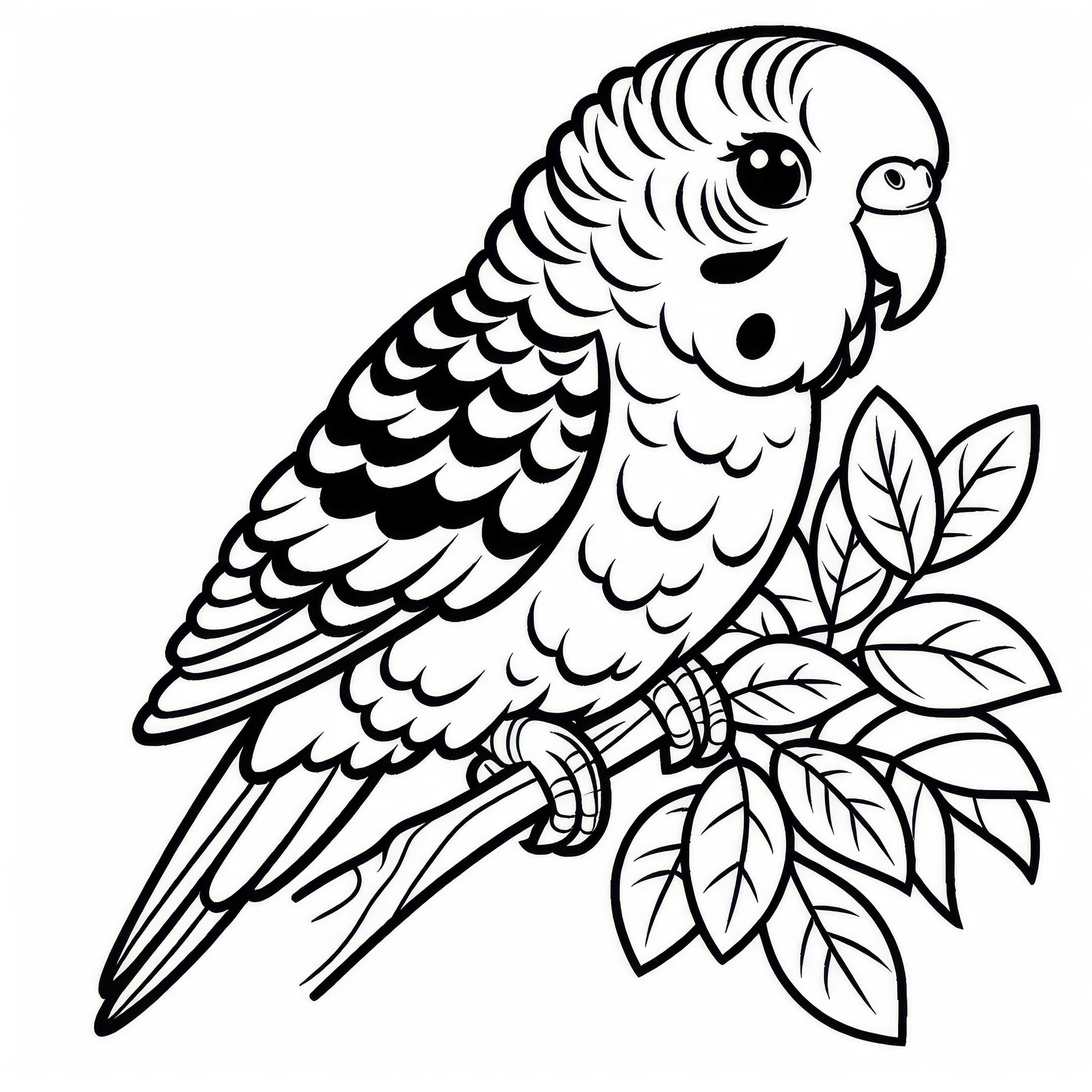 Immagine da colorare di pappagallini colombiani gratis