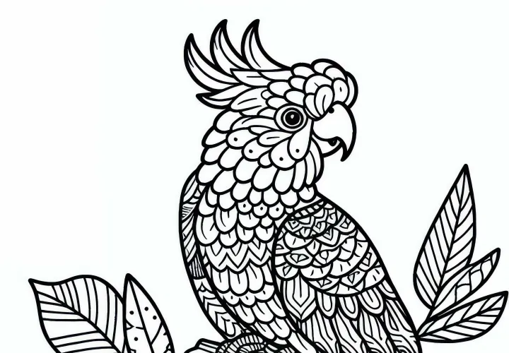 Pennant papagájok színező kép ingyenesen letölthető