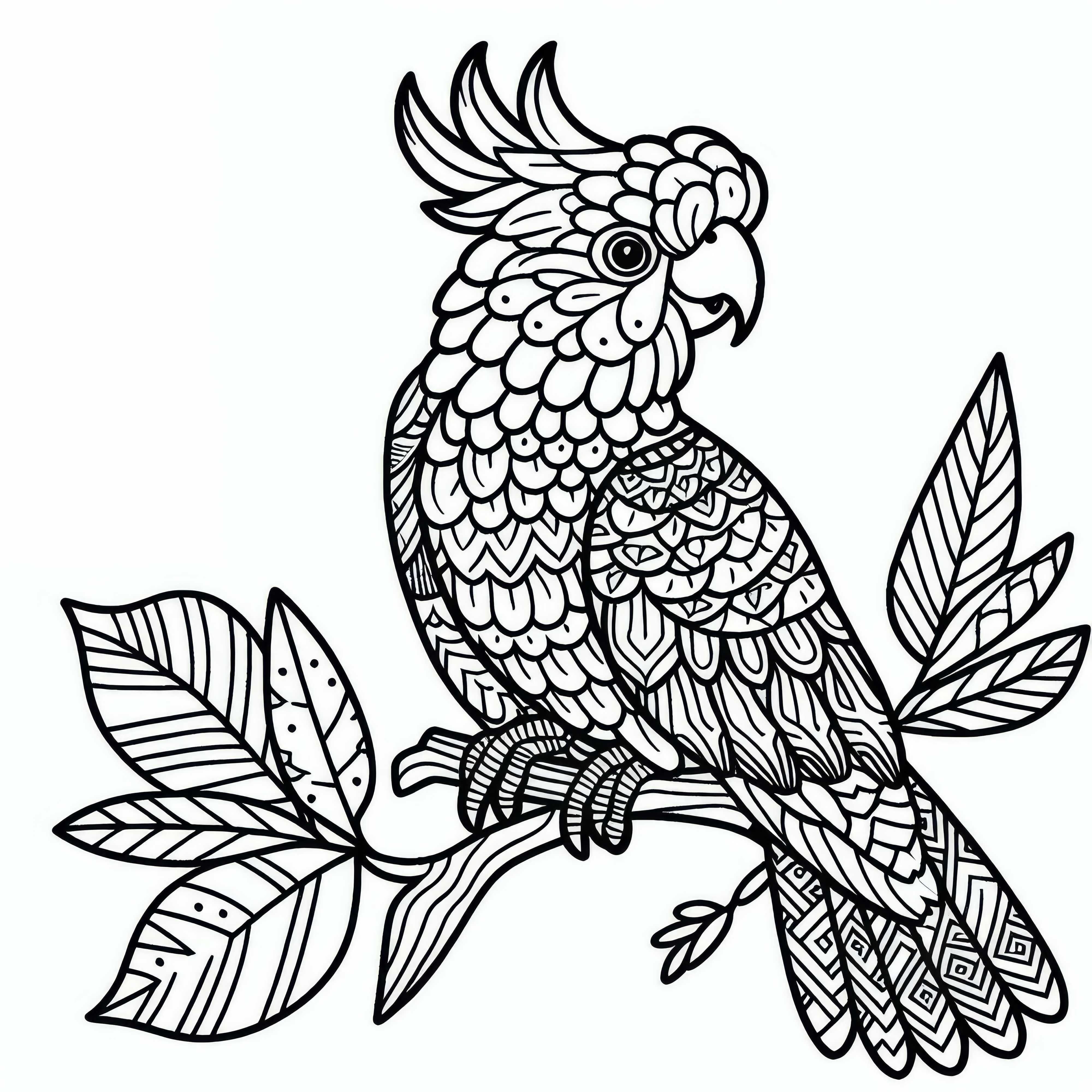 Immagini da colorare di pappagallini da scaricare gratuitamente