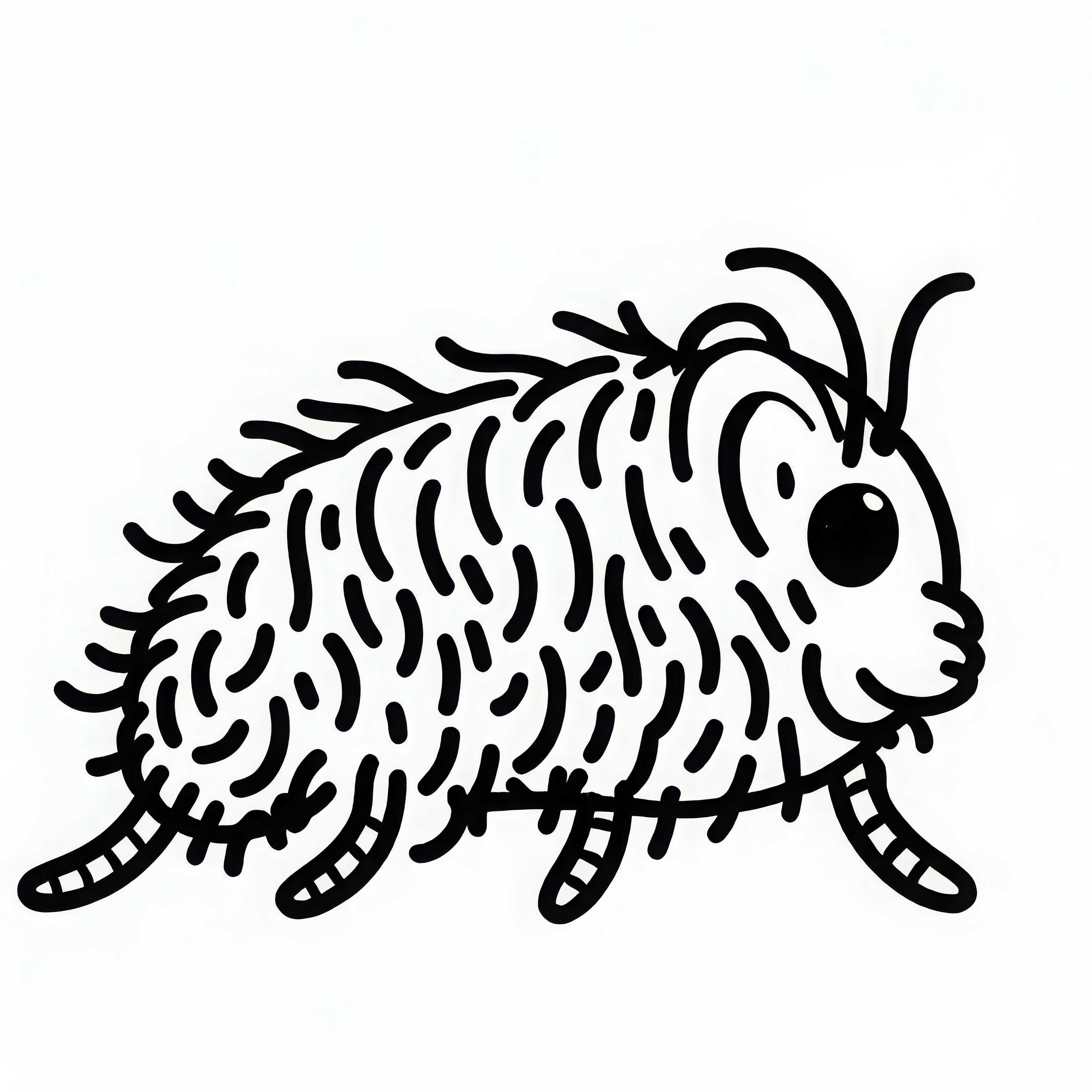 Flea coloring template to download (free)