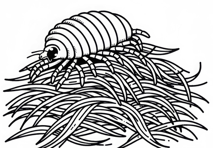 Flea in a Haystack: Coloring Page for Download (Free)