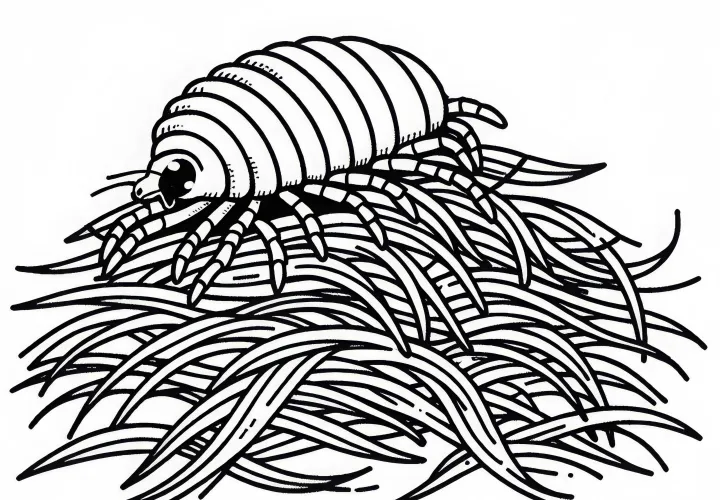 Flea in a Haystack: Coloring Page for Download (Free)