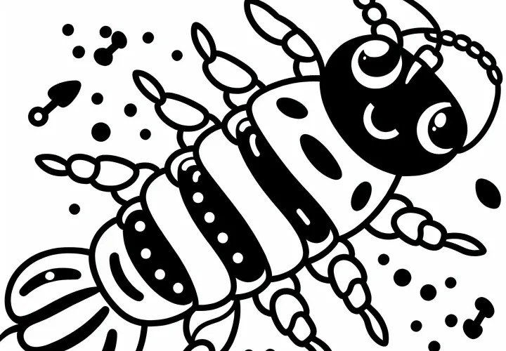 Easy Free Coloring Page of a Catchy Tune