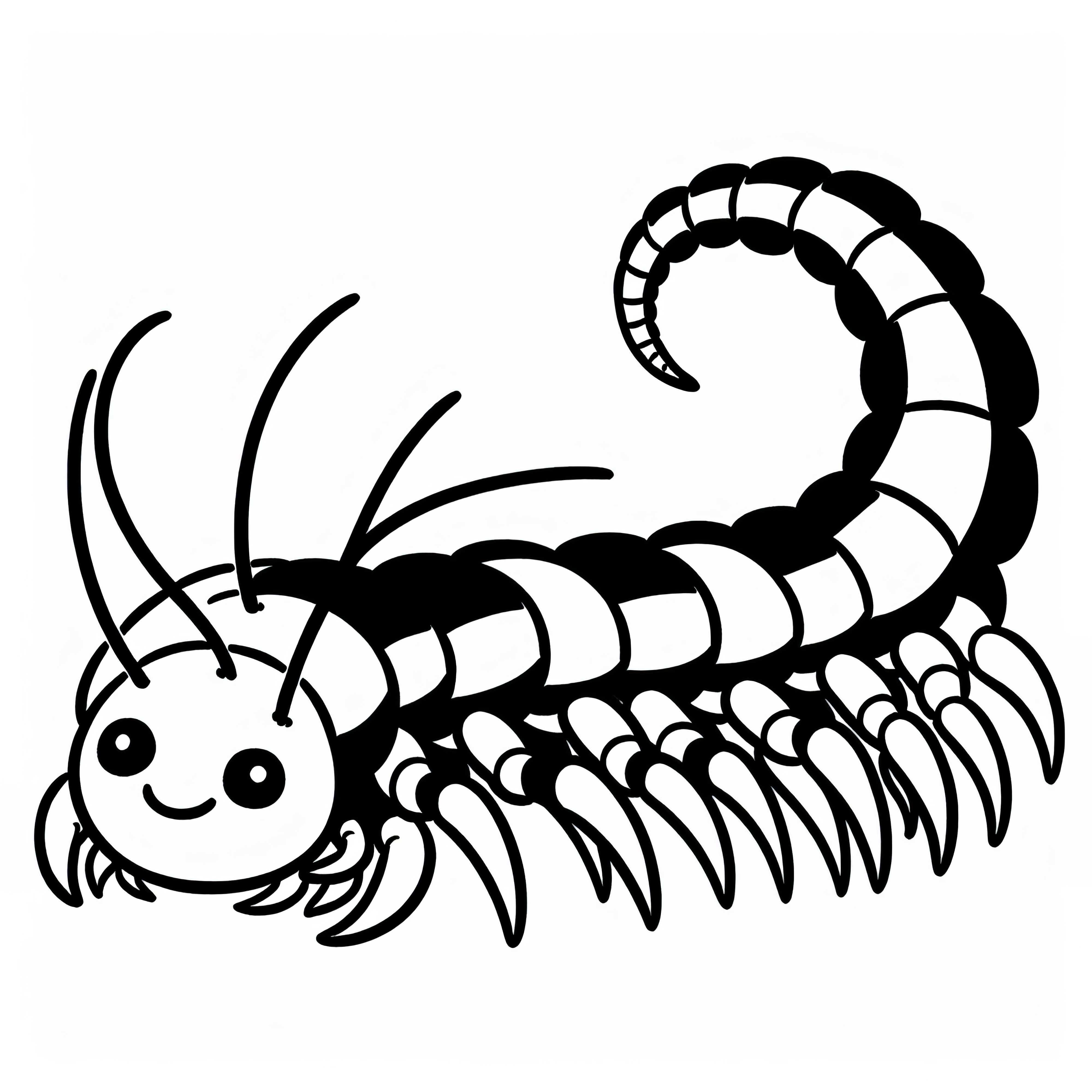 Coloriage gratuit di millepiedi